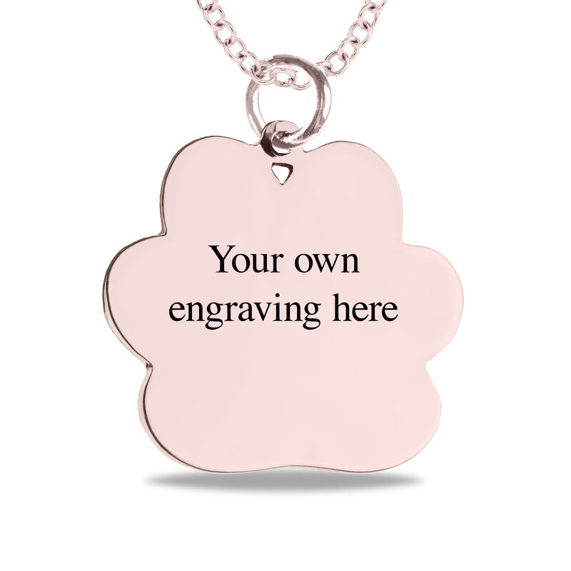 Paw Print Photo Pendant in 10k Rose Gold image number null
